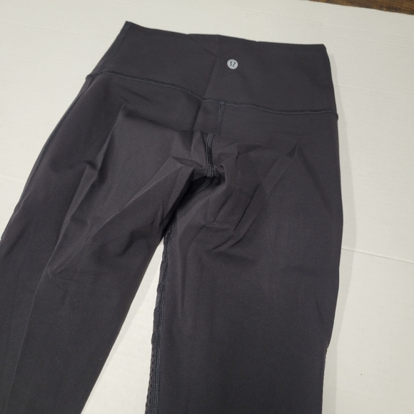 Lululemon Wunder Under Mix & Mesh Black Luxtreme Leggings Size 4 - Picture 6 of 8